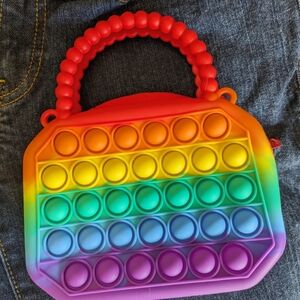 Rainbow Pop-It Silicone Purse Figit
